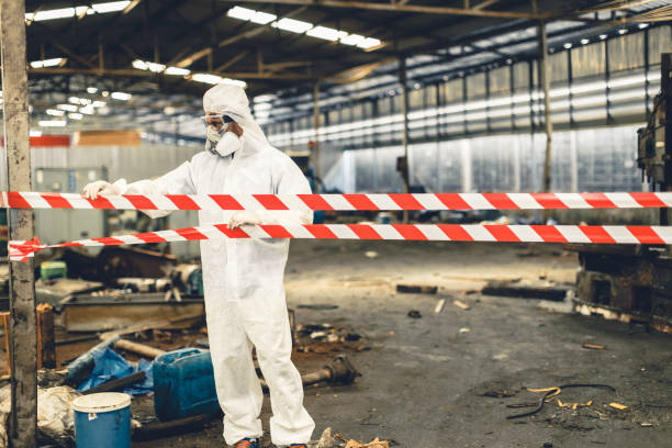 Professional Sewage Cleanup technician working in Schooleys Mountain, NJ